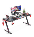 60" Gaming Desk Z-shaped Computer Desk